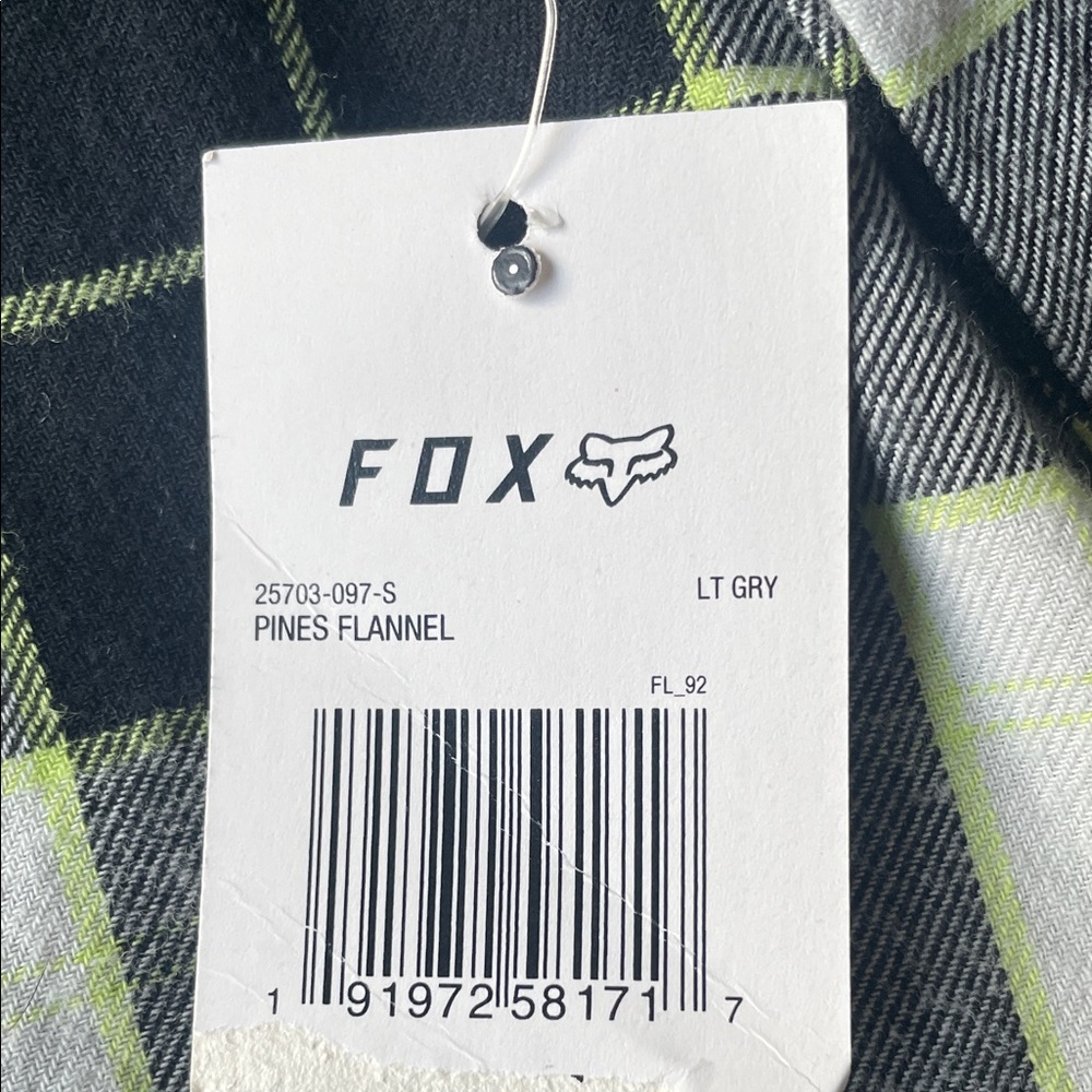 New Fox Racing Women’s Sz Small Pines Flannel Yellow Black Plaid - Picture 6 of 6